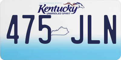 KY license plate 475JLN