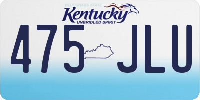 KY license plate 475JLU