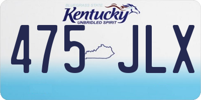 KY license plate 475JLX