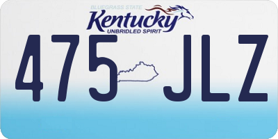 KY license plate 475JLZ