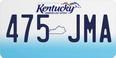 KY license plate 475JMA