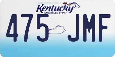 KY license plate 475JMF