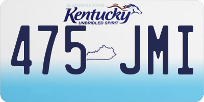 KY license plate 475JMI