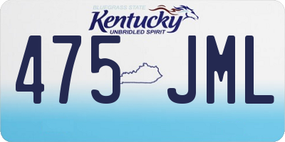 KY license plate 475JML