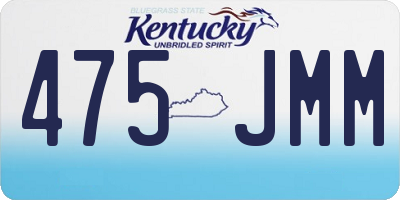 KY license plate 475JMM
