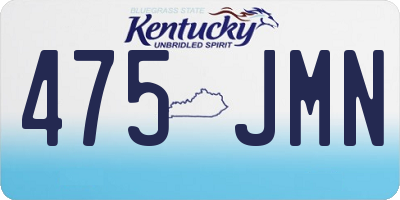 KY license plate 475JMN