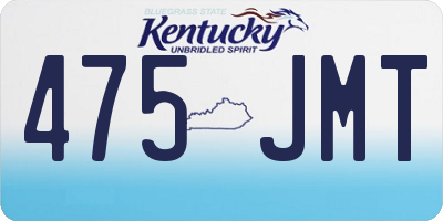 KY license plate 475JMT