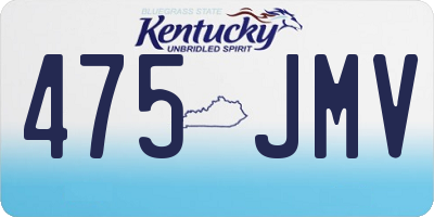 KY license plate 475JMV