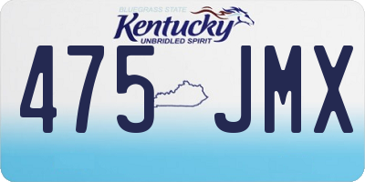 KY license plate 475JMX