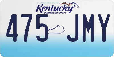 KY license plate 475JMY