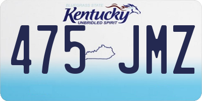 KY license plate 475JMZ