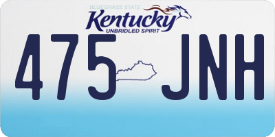 KY license plate 475JNH