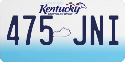 KY license plate 475JNI