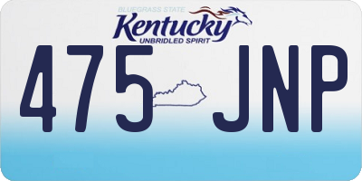 KY license plate 475JNP