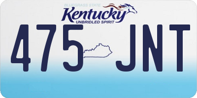KY license plate 475JNT