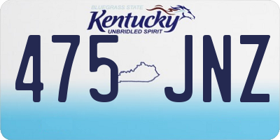 KY license plate 475JNZ