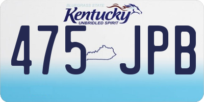 KY license plate 475JPB