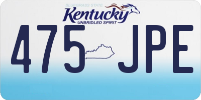KY license plate 475JPE