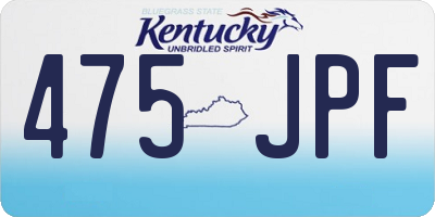 KY license plate 475JPF