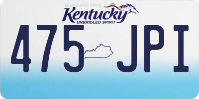 KY license plate 475JPI