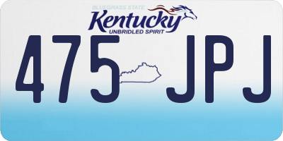KY license plate 475JPJ