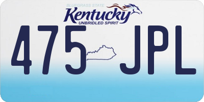 KY license plate 475JPL