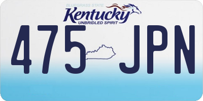 KY license plate 475JPN