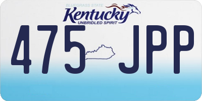 KY license plate 475JPP