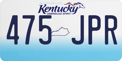 KY license plate 475JPR