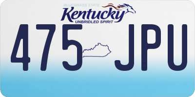 KY license plate 475JPU