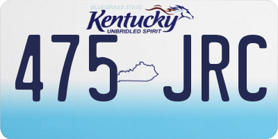 KY license plate 475JRC