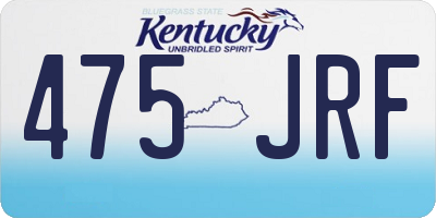 KY license plate 475JRF