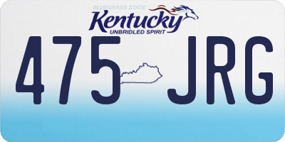 KY license plate 475JRG