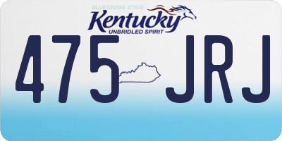 KY license plate 475JRJ