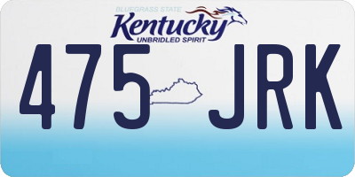 KY license plate 475JRK