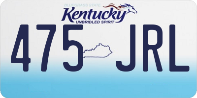 KY license plate 475JRL