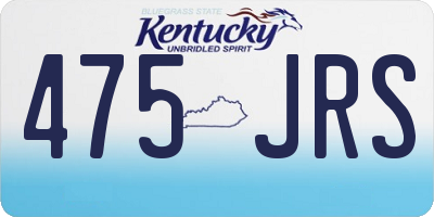 KY license plate 475JRS