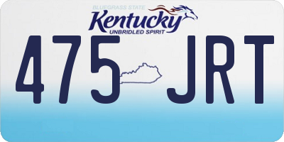 KY license plate 475JRT