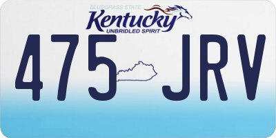 KY license plate 475JRV