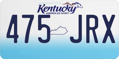 KY license plate 475JRX