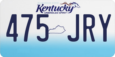 KY license plate 475JRY