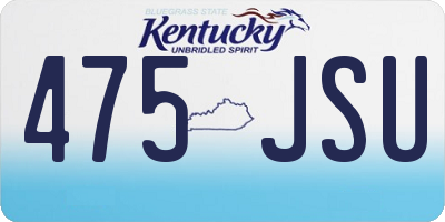KY license plate 475JSU