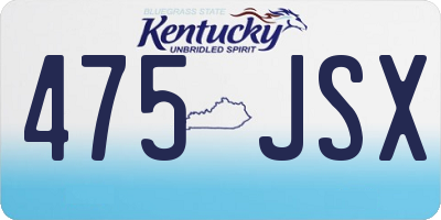 KY license plate 475JSX