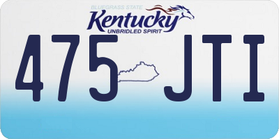 KY license plate 475JTI