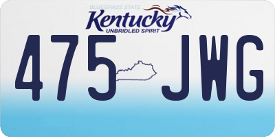 KY license plate 475JWG