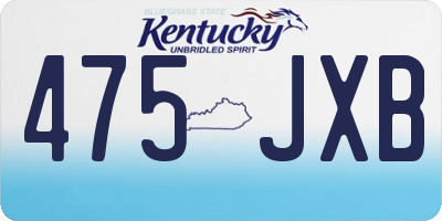 KY license plate 475JXB