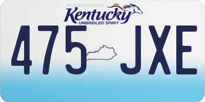 KY license plate 475JXE