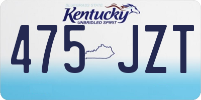 KY license plate 475JZT