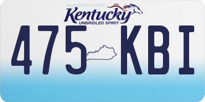 KY license plate 475KBI