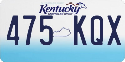 KY license plate 475KQX
